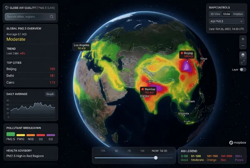Screenshot of Air Quality Map
